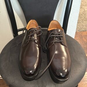 Brand New Dark Brown Leather Loafers by Express - Size 11, Stylish & Comfortable